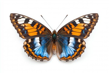 Fototapeta premium Butterfly with blue and orange wings