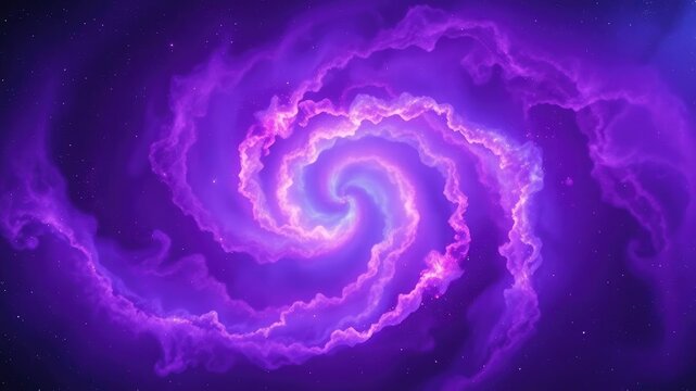 A swirling nebula with vibrant purple and blue hues, surrounded by a halo of glowing gas and dust, astronomical phenomenon, vibrant colors, celestial display