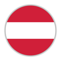 Fototapeta premium Austria flag. Austria circle flag logo icon computer vector illustration design