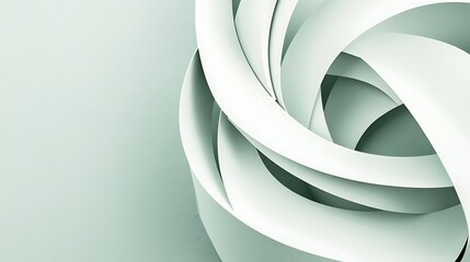 Fototapeta premium Abstract swirl, light green, background, design