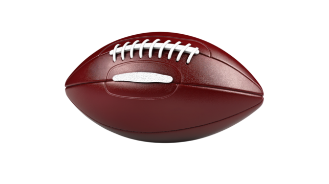 American Football Game Sport Ball Leather on transparent background