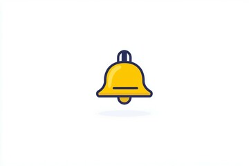 Fototapeta premium Yellow bell with a blue circle on top