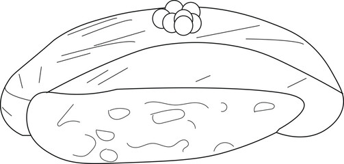 the illustration of delicious japanese salmon shushi with fish egg.