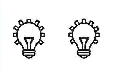 Two light bulbs with a lot of gears on them