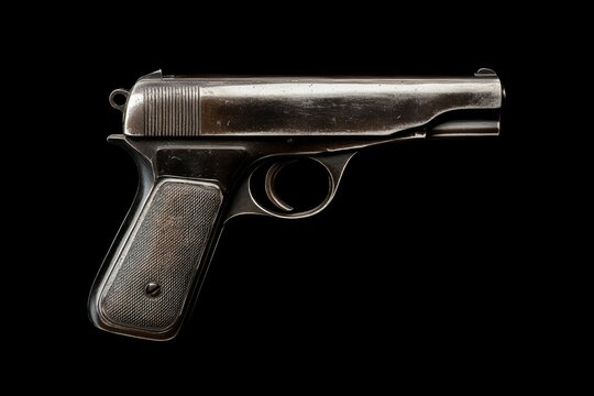 Gun is shown in a black background