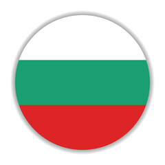 Bulgaria flag. Bulgaria circle flag logo icon computer vector illustration design