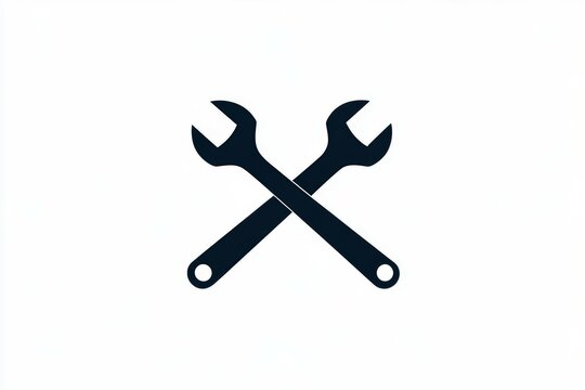 Two wrenches are crossed over each other