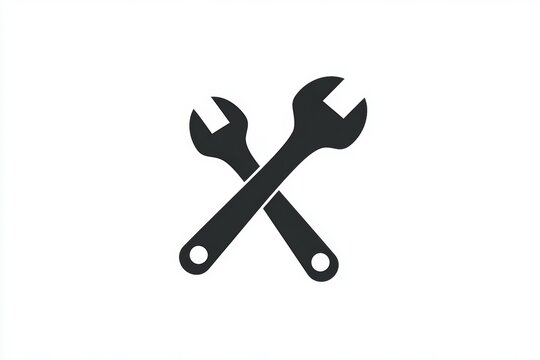 Two wrenches are crossed over each other