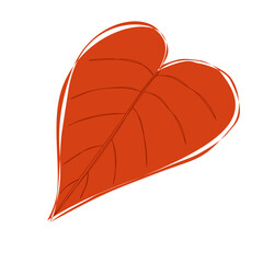 vector illustration of an orange leaf