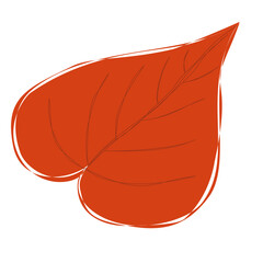 vector illustration of an orange leaf