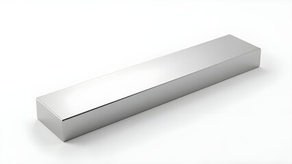 Fototapeta premium silver bar isolated on pure white background