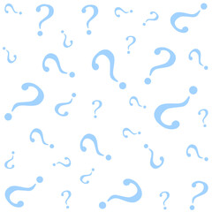 Blue Question Marks Pattern Background
