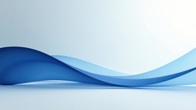 Abstract Blue Wave Forms Serene Minimalist Design for Modern Backgrounds