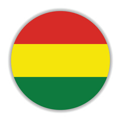 Bolivia flag. Bolivia circle flag logo icon computer vector illustration design