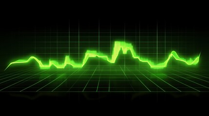 Fototapeta premium Stock market chart resembling a heartbeat graph