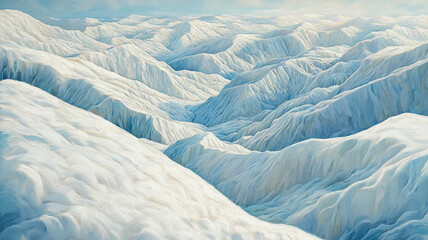 Fototapeta premium Frozen Peaks: A Textured Ice Landscape
