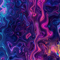 Fototapeta premium Vibrant abstract pattern with swirling colors in shades of blue, pink, and purple, creating mesmerizing liquid like effect
