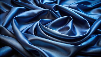 Deep blue silk banner, elegantly draped: a luxury header image captured by drone.