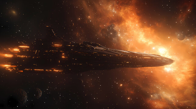 Ethereal cosmic nebulae stars exploration. Interstellar Cultures. Illustration