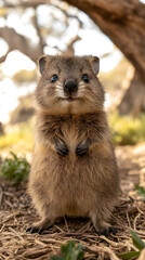 Charming Quokka's Winning Smile: Nature's Happiest Marsupial Spreading Joy