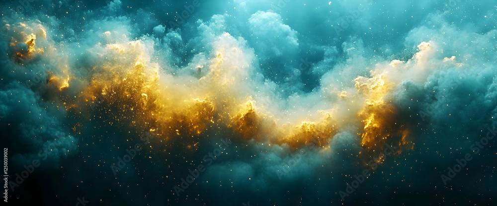 Wall mural abstract colorful nebula space design