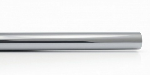 Reflective Metallic Cylinder on a White Background A Clean and Modern Industrial Product Shot