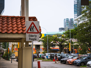 Street Sign Cautioning Against Elderly People, Singapore