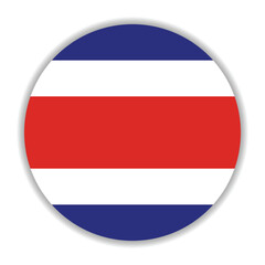 Costa Rica flag. Costa Rica circle flag logo icon computer vector illustration design