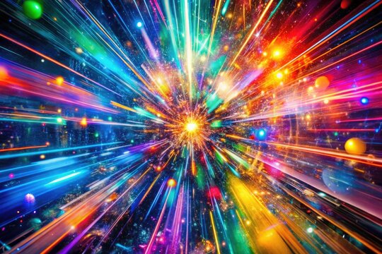 High-speed photography captures fractured light, revealing energy bursts and light trails exceeding perceived speed limits.