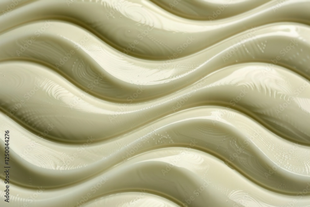 Poster a smooth, textured surface with flowing, wave-like patterns in a soft, neutral color.