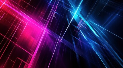 Neon gaming geometric abstract glowing laser cyberpunk style banner for advertising and promotion background wallpaper AI generated image