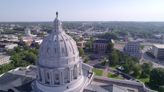 Discover Jefferson City's vibrant cityscape and the impressive government buildings with captivating drone videos.