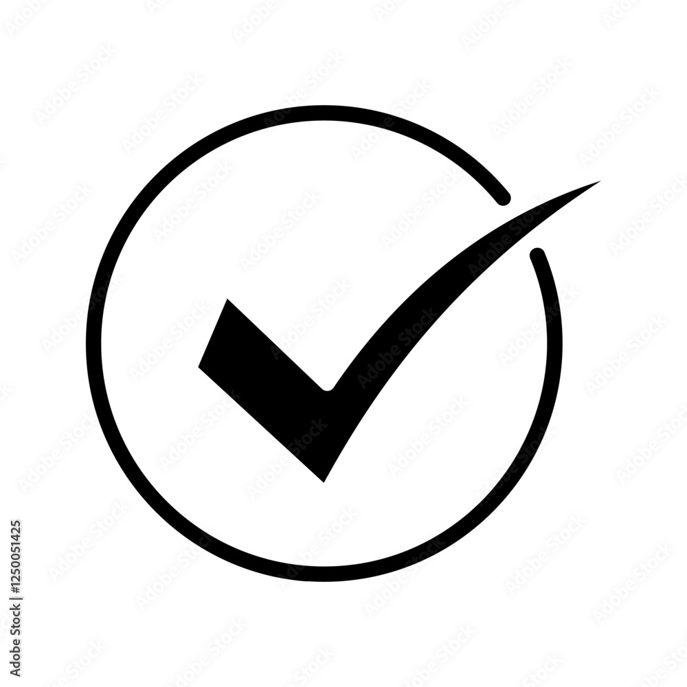 Aufkleber check icon vector. check mark icon. check list button icon
