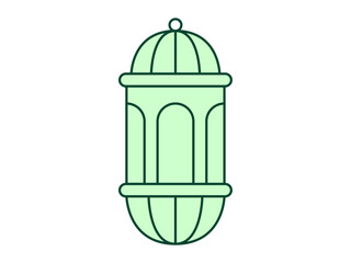 Lantern icon. Eid Al-fitr icon. Fill outline icon concept.