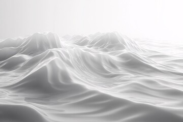 Fototapeta premium Abstract White Landscape Smooth Undulating Hills