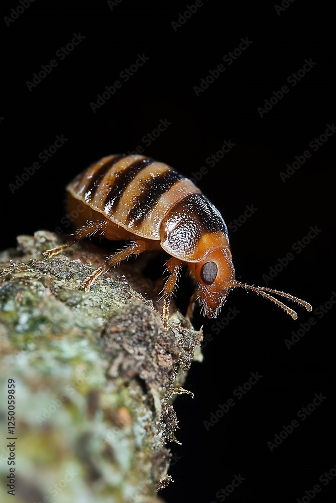 Aufkleber Detailed Macro Shot of a Unique Insect with Distinctive Stripes and Features : Generative AI