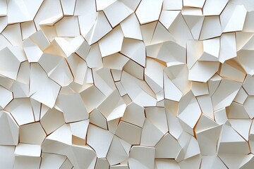 Abstract White Geometric Fractured Surface Design