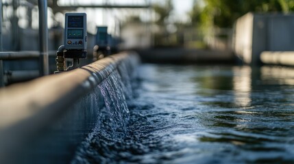 Water treatment plant flow sensors, industrial process, clean energy