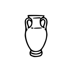 vector illustration of an ancient vase