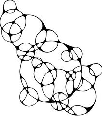 Obraz premium Sketch of bubble neurographic style