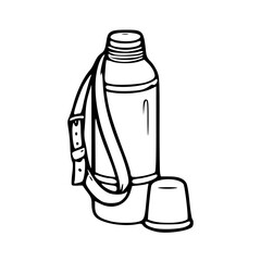 illustration of a bottle of water for coloring page