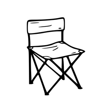 black and white folding chair clip art preview