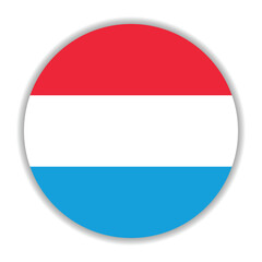 Luxembourg flag. Luxembourg circle flag logo icon computer vector illustration design