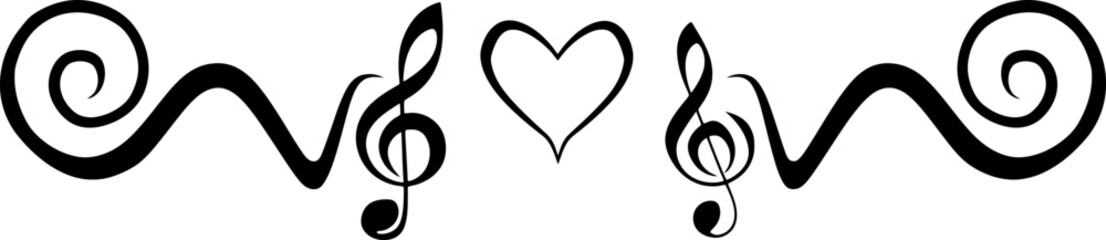 Musical notes text divider