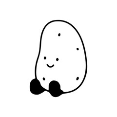 a black and white drawing of a cartoon character in jelly cat style