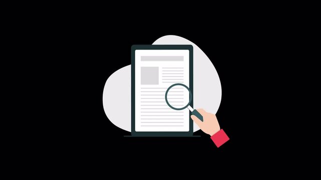 Fake News Detection Concept Animation Video - Transparent