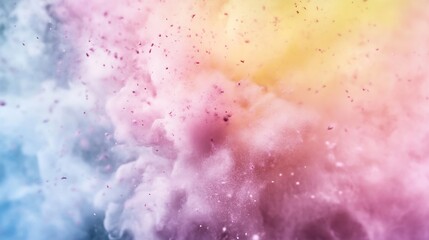 Fototapeta premium Colorful Explosion of Powdery Substance Creating Abstract Background with Soft Textures : Generative AI