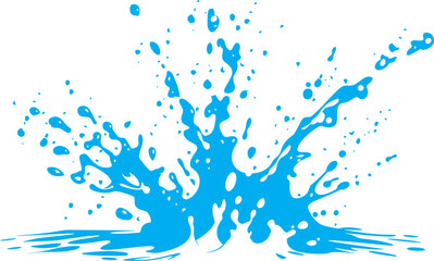 Splashes water drawing 