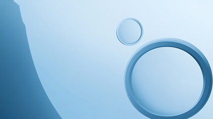 Blue abstract circles, soft background, design
