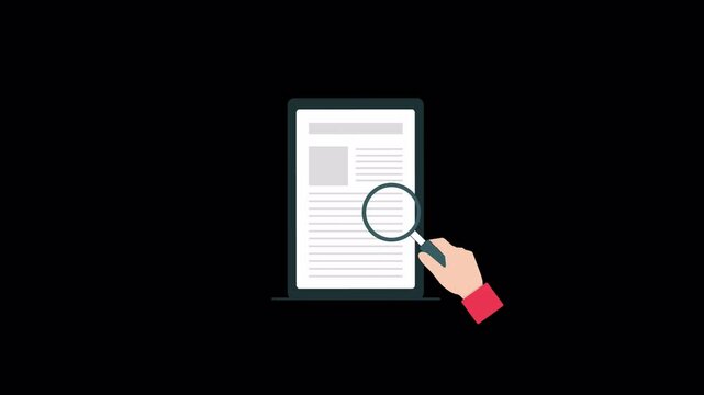 Animated Fake News Detection Concept Video - Transparent